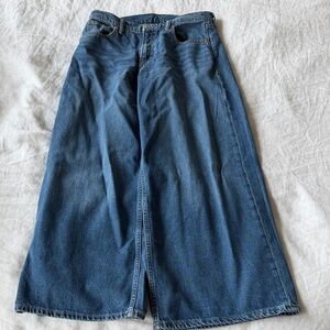 GAP Mid-Rise Denim Skirt - Medium Blue